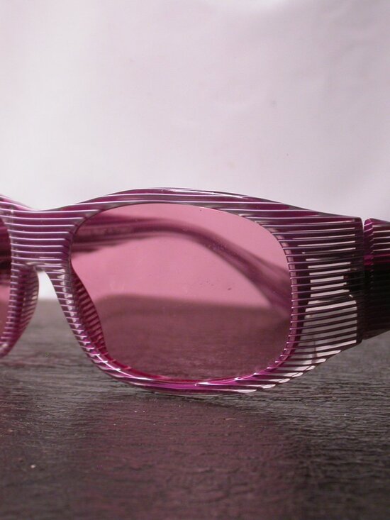 Vintage Alain Mikli Purple Stripe Sunglasses Made in France FRAME ONLY main image 6